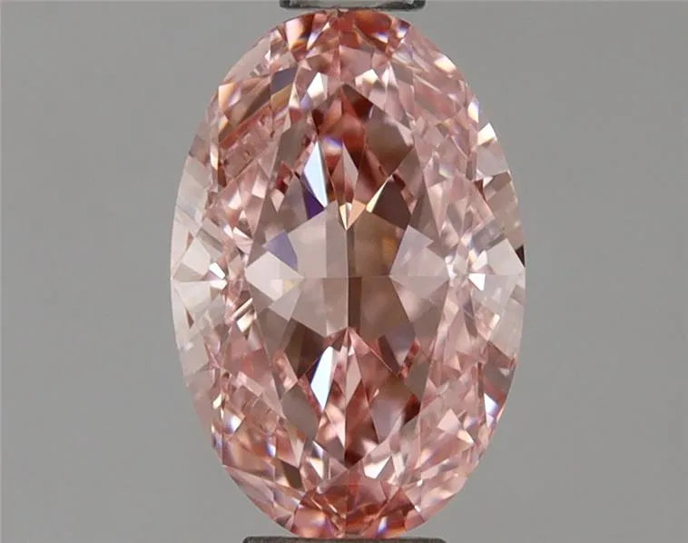 1.09ct Oval Lab Grown Diamond (Colour Fancy Vivid Pink, Clarity VVS2, IGI Certified)