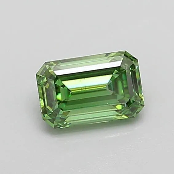 0.91ct Emerald Lab Grown Diamond (Colour Fancy Vivid Green, Clarity VS1, IGI Certified)