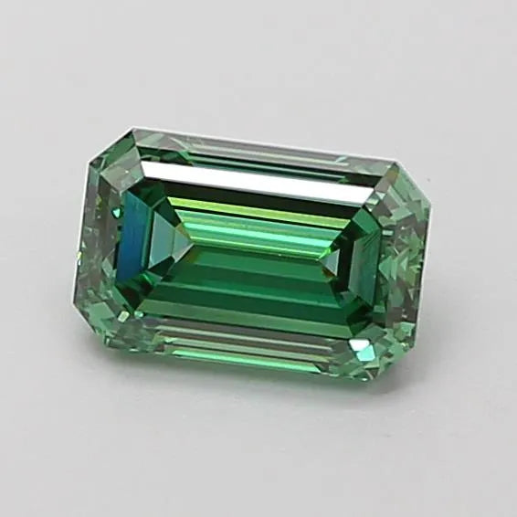 0.92ct Emerald Lab Grown Diamond (Colour Fancy Vivid Green, Clarity VVS2, IGI Certified)